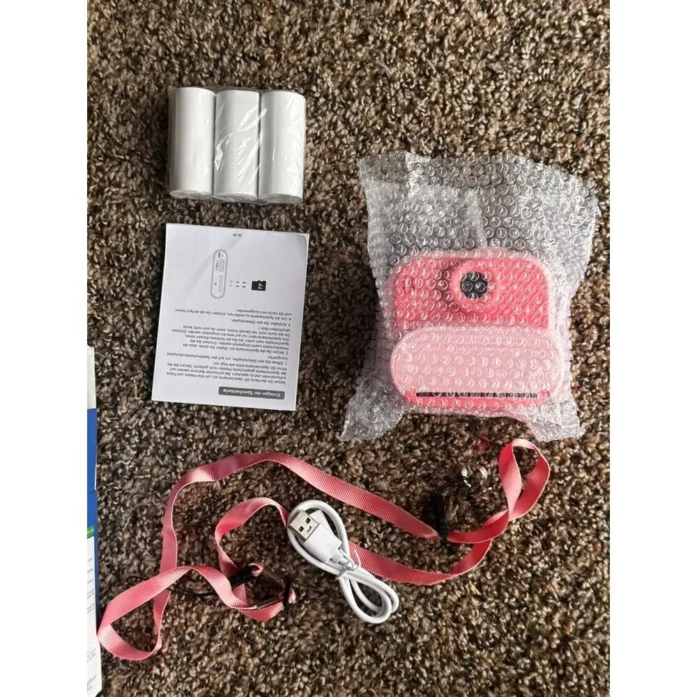 Instant Print Camera for Kids Pink 1080P HD with Thermal Printing HODDRCCN 32G